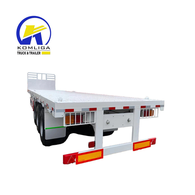 Vervaardiging van een 40 FT platte container-aanhangwagen met mechanische ophanging