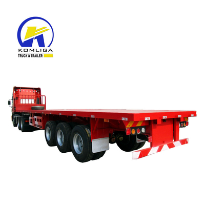 2 assen 40 voet container platbed half-trailer met 12.00r22.5 band en LED-licht