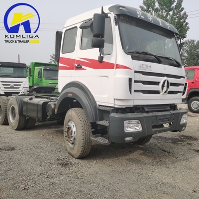 Beiben 6X4 10 Wheeler Gebruikte Prime Mover Tractor Head Truck met Zf8098 stuurstelsel