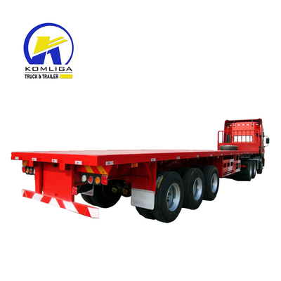 50 ton 3 as ABS optionele half-aanhanger voor zware lowboy 40 FT flatbed container