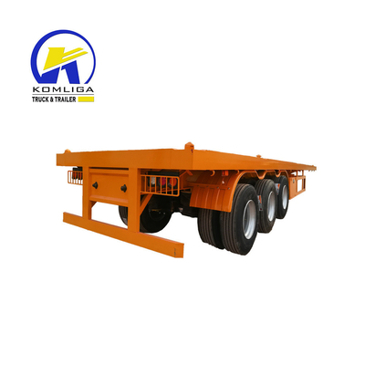 Op maat gemaakte 40ft flatbed trailer 40 prime container transport chassis met ABS optie