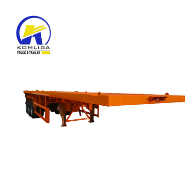 Op maat gemaakte 40ft flatbed trailer 40 prime container transport chassis met ABS optie