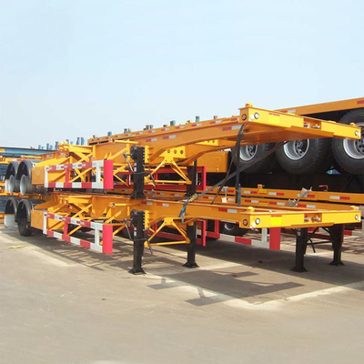 7 wielbasis 3 as 20FT 40FT Flat Shipping Container Trailer Dolly met Wabco Valve