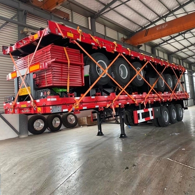 Aanhangwagen Model 3 Assen Platbed Semi-aanhangwagen met ABS anti-blokkeringrem systeem 53FT 28 FT