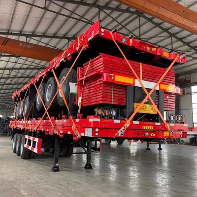 Aanhangwagen Model 3 Assen Platbed Semi-aanhangwagen met ABS anti-blokkeringrem systeem 53FT 28 FT