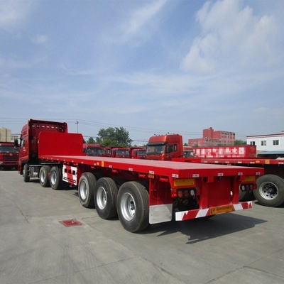 Aanhangwagen Model 3 Assen Platbed Semi-aanhangwagen met ABS anti-blokkeringrem systeem 53FT 28 FT