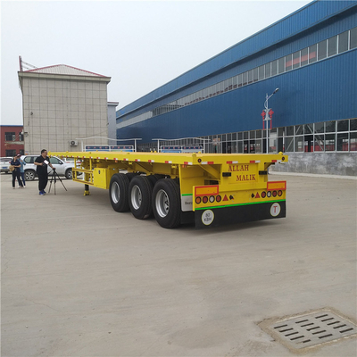 3 assen 40t 20FT 40FT platbed Container Chassis Trailer met anti-blokkering remstelsel