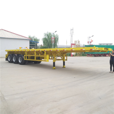 3 assen 40t 20FT 40FT platbed Container Chassis Trailer met anti-blokkering remstelsel