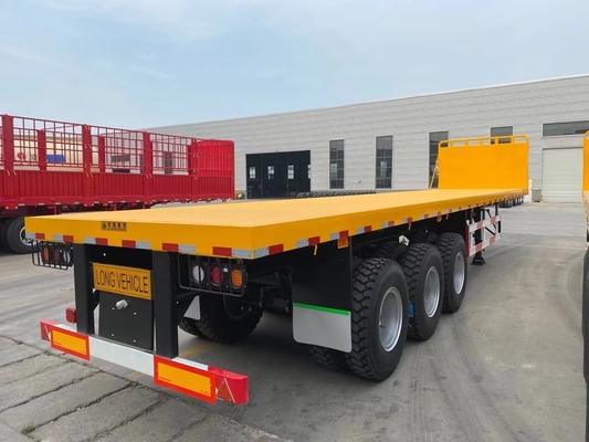 3 assen 20FT 40FT zelflaadbare container Halve aanhangwagen platbed voor veilig vervoer