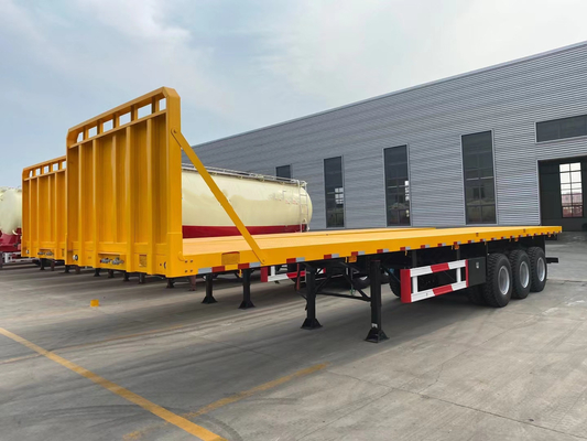 3 assen 20FT 40FT zelflaadbare container Halve aanhangwagen platbed voor veilig vervoer