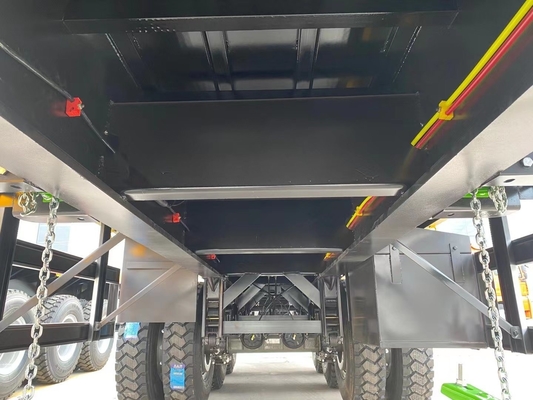 3 assen 20FT 40FT zelflaadbare container Halve aanhangwagen platbed voor veilig vervoer