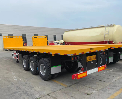 20FT 40FT 3 axel platbed half-trailers met Jost King Pin en ISO9001 certificering