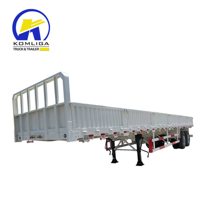 Tri-axel 40 50 60 ton 600 mm zijwand Semi-trailer Niet zelfdumping 12.00r20 banden