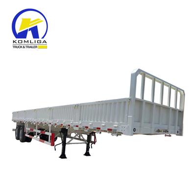 Tri-axel 40 50 60 ton 600 mm zijwand Semi-trailer Niet zelfdumping 12.00r20 banden