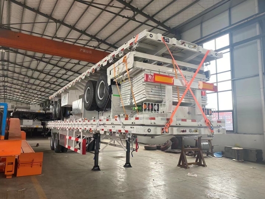 Tri-axel 40 50 60 ton 600 mm zijwand Semi-trailer Niet zelfdumping 12.00r20 banden