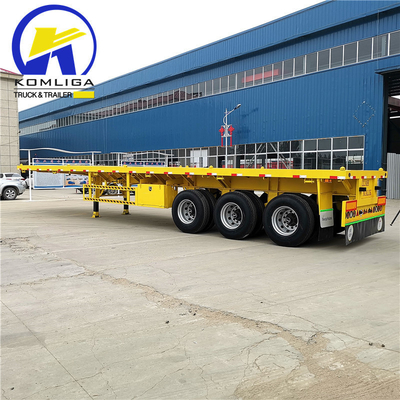 12500x2500x1650mm 3assen 45ft platte half-aanhanger 4assen 53ft aanhangercontainer
