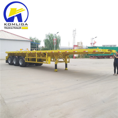 12500x2500x1650mm 3assen 45ft platte half-aanhanger 4assen 53ft aanhangercontainer