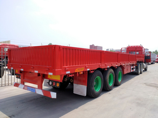 Tri-axel 600 mm 800 mm zijwand aanhangwagen met Tare Gewicht ca. 6.7 T staalstructuur