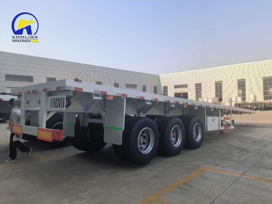 40 FT 3 axels Container Semi-trailer Flatbed Trailer met Jost Two Speed Support Leg