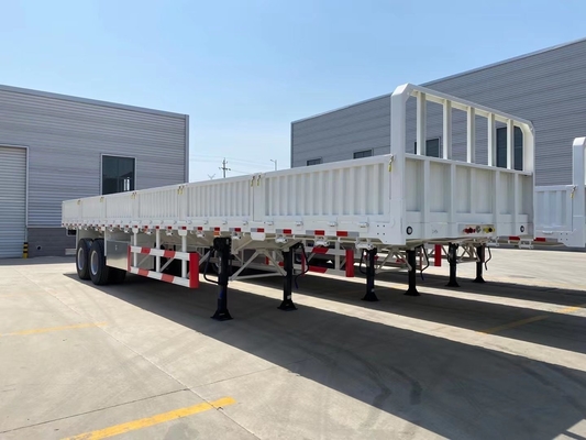 Semi-trailer met een zijwand van 40 ft met 3 assen en met een ophangsysteem van het type kruisarm