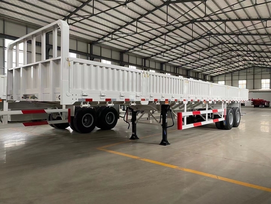 Semi-trailer met een zijwand van 40 ft met 3 assen en met een ophangsysteem van het type kruisarm