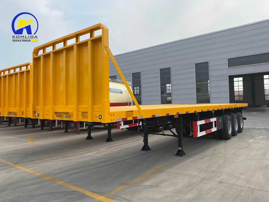 7000-8000 mm wielbasis zware 13t Fuwa 30-100t platte half-aanhanger voor het voordeel