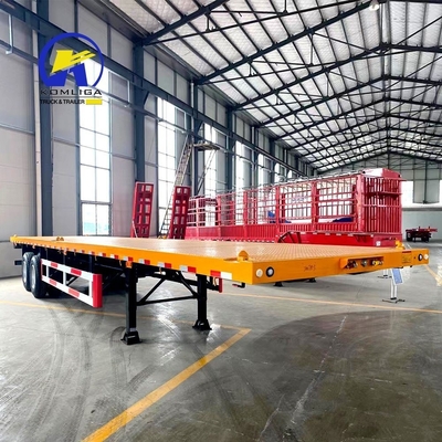 7000-8000 mm wielbasis zware 13t Fuwa 30-100t platte half-aanhanger voor het voordeel