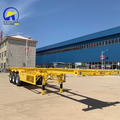 2 assen 3 assen Platbed Skeleton Semi-trailer voor container 12500x2500x1650mm