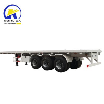 2 assen Skelet Flatbed Container Chassis Halve aanhanger met wielbasis 7000-8000 mm
