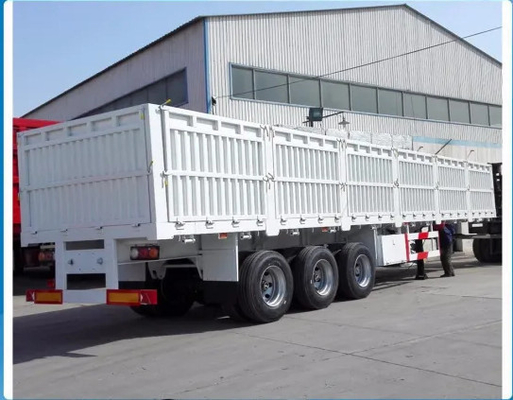 30 ton zijwachthalve trailer met 9,00*22,5/8,00-20/8,5-20 velg en platbedontwerp