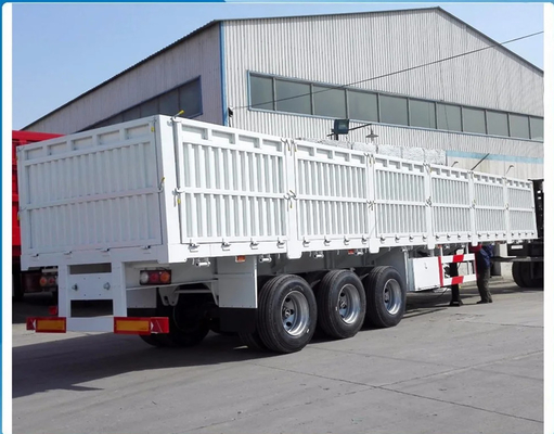 30 ton zijwachthalve trailer met 9,00*22,5/8,00-20/8,5-20 velg en platbedontwerp