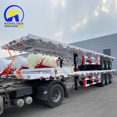 Aanpassing 3axels 40ft Transport Container Platform Flatbed Semi Trailer in Ghana