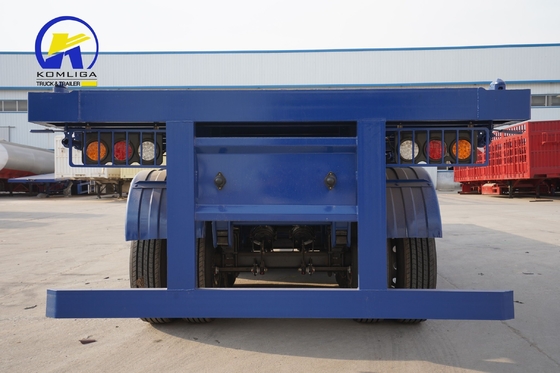 3 assen 40 voet platbed platform zware semi-truck aanhangwagens met Jost 3,5 inch King Pin