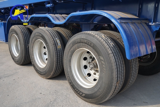 40-80 ton Gewicht 3 assen Zware platte half-aanhangwagen met Q345b staal hoofdbalk