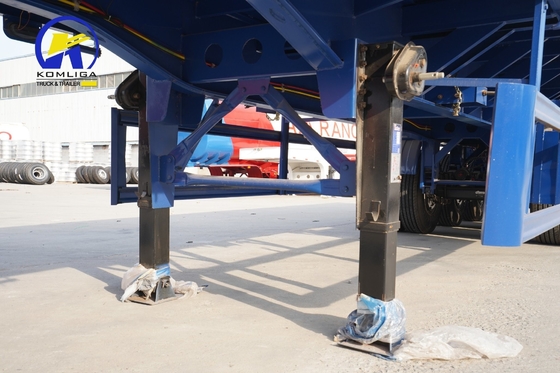 40-80 ton Gewicht 3 assen Zware platte half-aanhangwagen met Q345b staal hoofdbalk