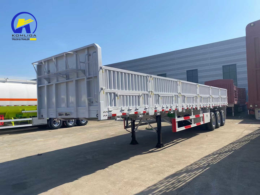 Ongeveer 6,7 T 3 assen 40 t 60 t zijwand vrachthalve trailer voor vervoer