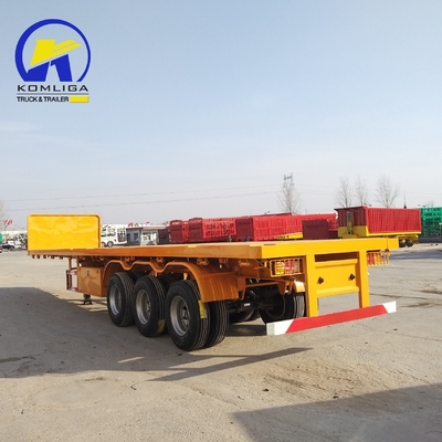 Zelfdempende platte halfrol met containersluizen 3 as Gebruikte 20ft 40ft 60tons vrachtwagen