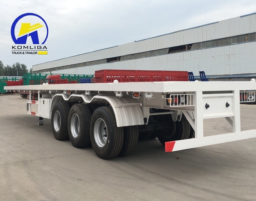40tons 3 assen 40ft container platbed half-trailer met twee snelheidssteunbeen