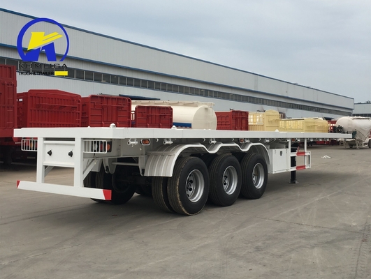 40tons 3 assen 40ft container platbed half-trailer met twee snelheidssteunbeen