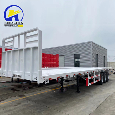 40tons 3 assen 40ft container platbed half-trailer met twee snelheidssteunbeen