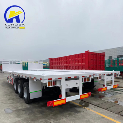 40tons 3 assen 40ft container platbed half-trailer met twee snelheidssteunbeen