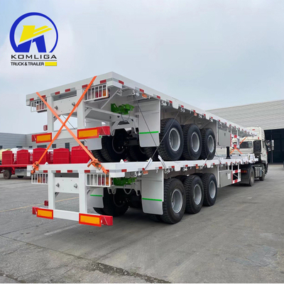 40tons 3 assen 40ft container platbed half-trailer met twee snelheidssteunbeen