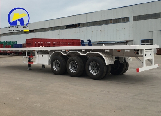 50 ton laadvermogen half platbed trailer Container trailer voor uw transportbehoeften