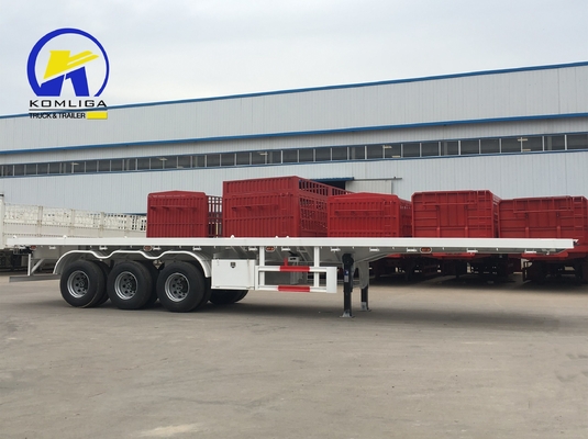 50 ton laadvermogen half platbed trailer Container trailer voor uw transportbehoeften