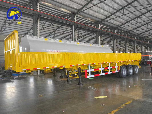 Gepersonaliseerde drie-assige zware lading zijwand halve aanhangwagen met een laadcapaciteit van 30-100 t
