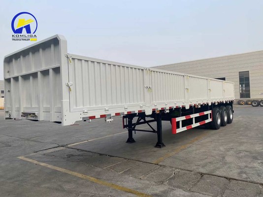 3 as 40/50/60 ton Gebruikte zijweg hek Halve aanhangwagen voor zwaar vrachtvervoer