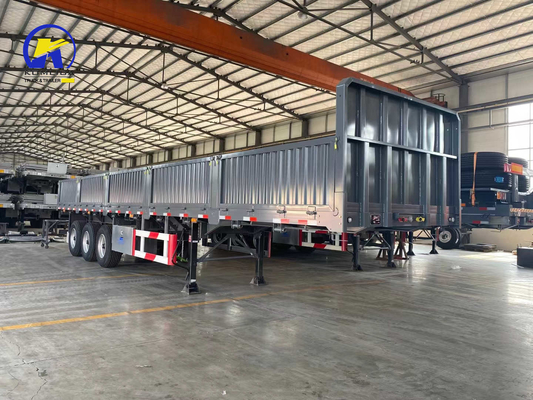 20 ft 40 ft containervervoershalve trailer met zijwand en banden 315/80r22.5.12r22.5