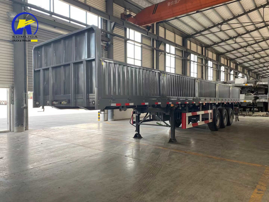 20 ft 40 ft containervervoershalve trailer met zijwand en banden 315/80r22.5.12r22.5