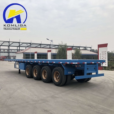 4 assen 40FT 45FT 40 Tons Drop Flatbed Container Semi-trailer met ECE-certificering