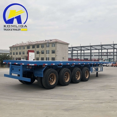 4 assen 40FT 45FT 40 Tons Drop Flatbed Container Semi-trailer met ECE-certificering